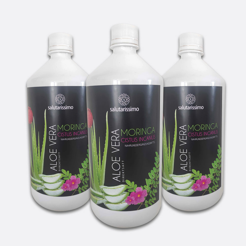 Aloe Vera mit Moringa und Cistus Incanus, 3 x 1000ml