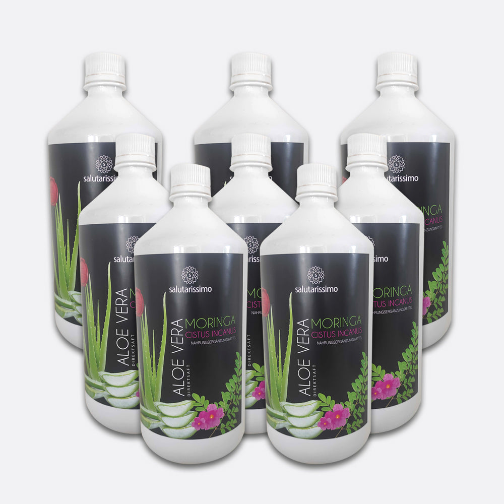 Aloe Vera mit Moringa und Cistus Incanus, 8 x 1000ml