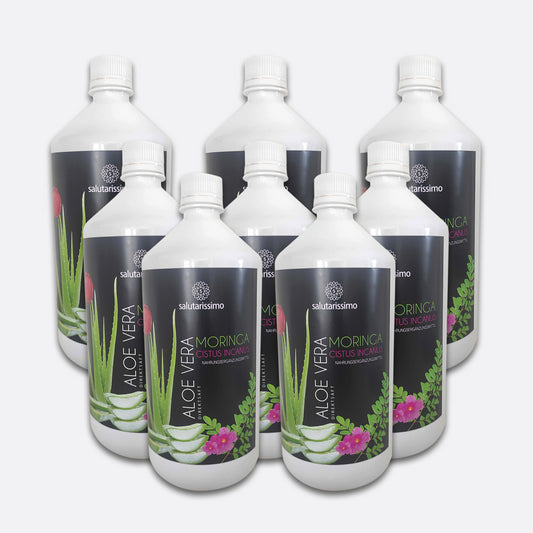 Aloe Vera mit Moringa und Cistus Incanus, 8 x 1000ml